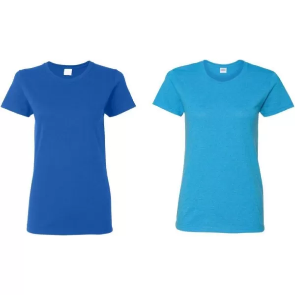 Gildan Women's Heavy Cotton T-Shirt, Style G5000L, 2-Pack)