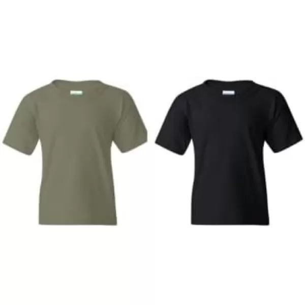 Gildan Youth Heavy Cotton T-Shirt, Style G5000B, 2-Pack