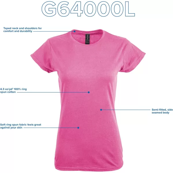 Gildan Women's Softstyle Cotton T-Shirt, Style G64000L, Multipack)