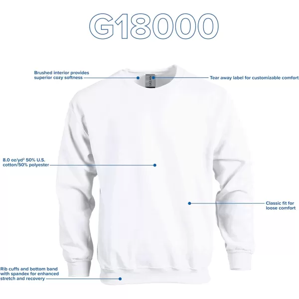 Gildan unisex-adult Fleece Crewneck Sweatshirt, Style G18000, Multipack)