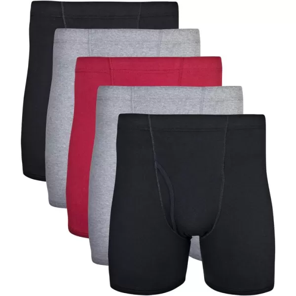 Gildan Mens Underwear Covered Waistband Boxer Briefs, Multipack)