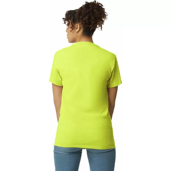 Gildan UnisexAdult Ultra Cotton TShirt With Pocket Style G2300 2PackSafety Green
