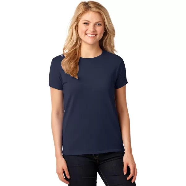 Gildan Womens Heavy Cotton TShirt Style G5000L 2PackNavyWhite