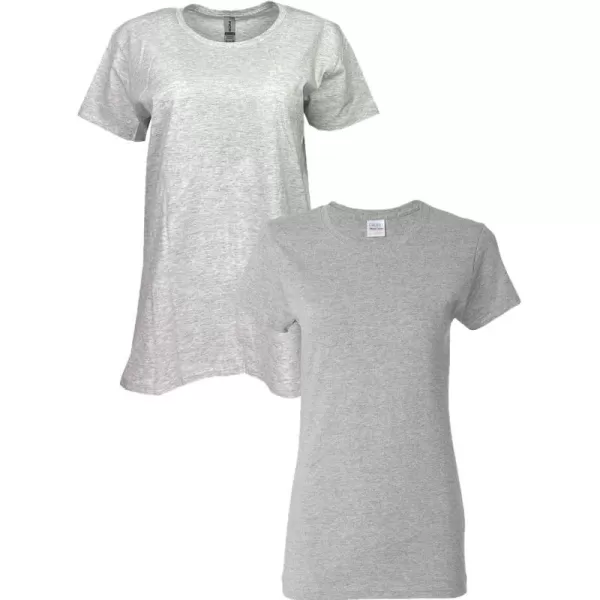 Gildan Womens Heavy Cotton TShirt Style G5000L 2PackAshSport Grey