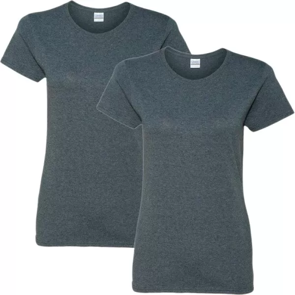 Gildan Womens Heavy Cotton TShirt Style G5000L 2PackDark Heather