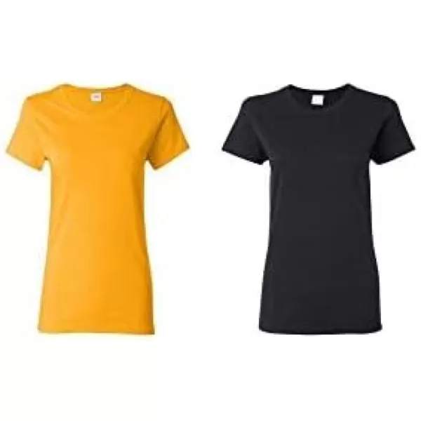 Gildan Womens Heavy Cotton TShirt Style G5000L 2PackGold