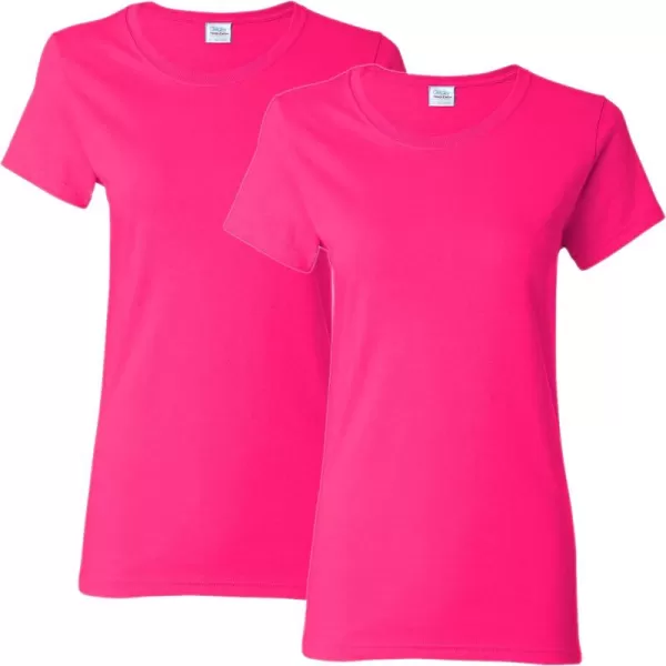Gildan Womens Heavy Cotton TShirt Style G5000L 2PackHeliconia