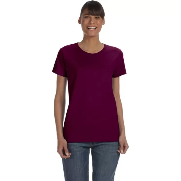 Gildan Womens Heavy Cotton TShirt Style G5000L 2PackMaroon