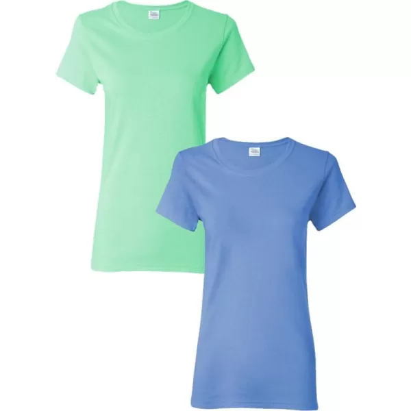 Gildan Womens Heavy Cotton TShirt Style G5000L 2PackMint GreenCarolina