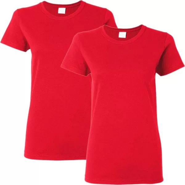 Gildan Womens Heavy Cotton TShirt Style G5000L 2PackRed