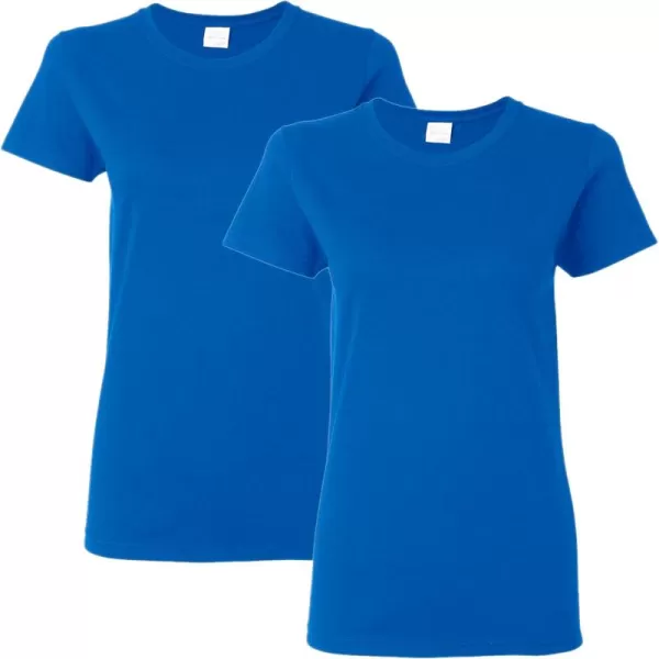 Gildan Womens Heavy Cotton TShirt Style G5000L 2PackRoyal