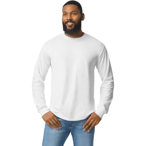 Gildan Adult DryBlend Long Sleeve TShirt Style G8400 2PackWhite