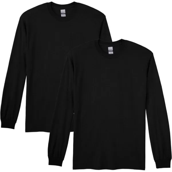 Gildan Adult DryBlend Long Sleeve TShirt Style G8400 2PackBlack
