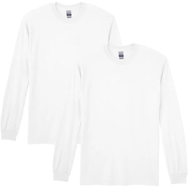 Gildan Adult DryBlend Long Sleeve TShirt Style G8400 2PackWhite