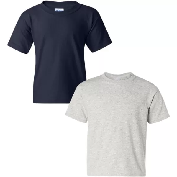 Gildan Youth Heavy Cotton TShirt Style G5000B 2PackNavyash