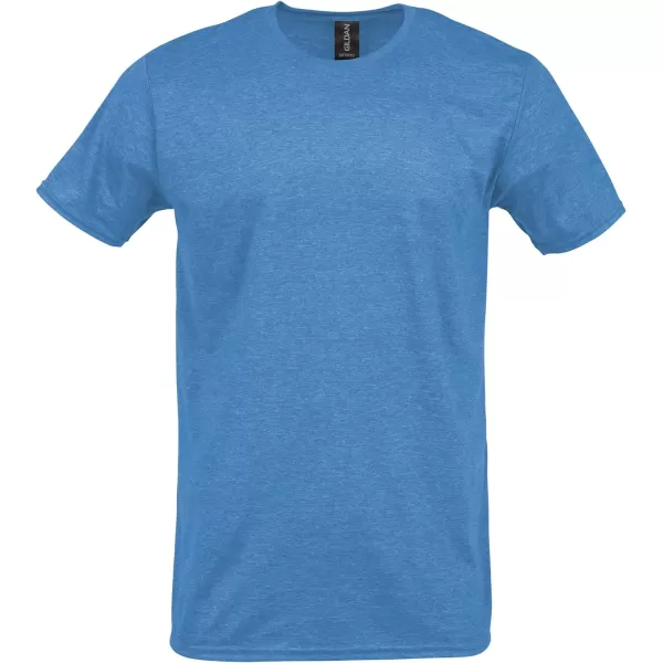 Gildan UnisexAdult Softstyle Cotton TShirt Style G64000 MultipackHeather Sapphire 2pack