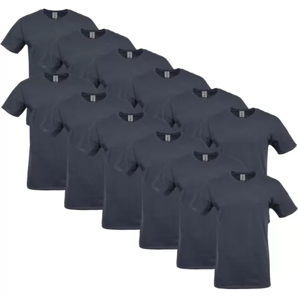 Gildan UnisexAdult Softstyle Cotton TShirt Style G64000 MultipackBlack 12pack