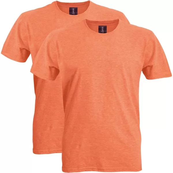 Gildan UnisexAdult Softstyle Cotton TShirt Style G64000 MultipackHeather Orange 2pack
