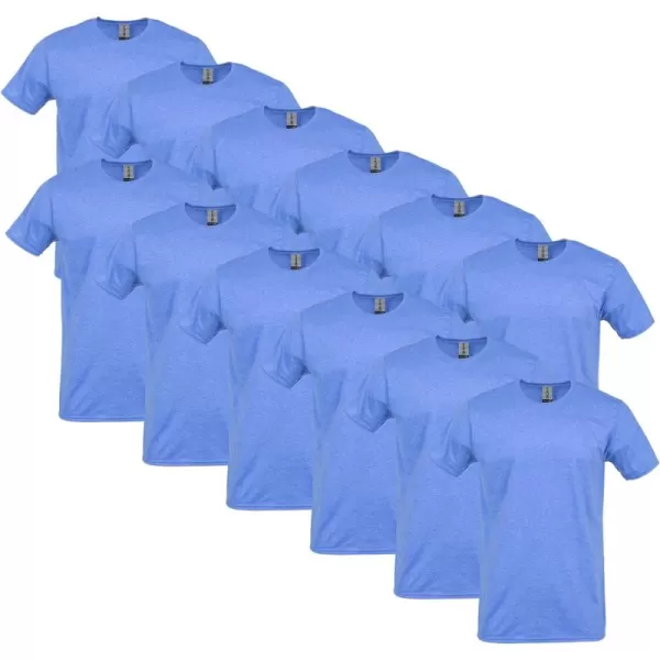 Gildan UnisexAdult Softstyle Cotton TShirt Style G64000 MultipackHeather Royal 12pack