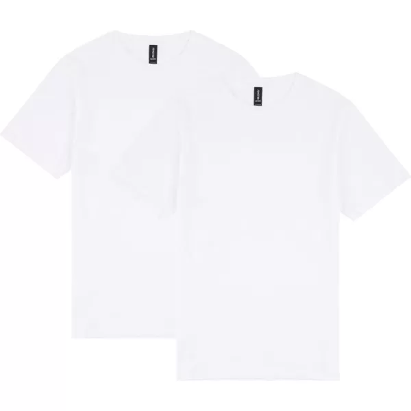 Gildan UnisexAdult Softstyle Cotton TShirt Style G64000 MultipackWhite 2pack