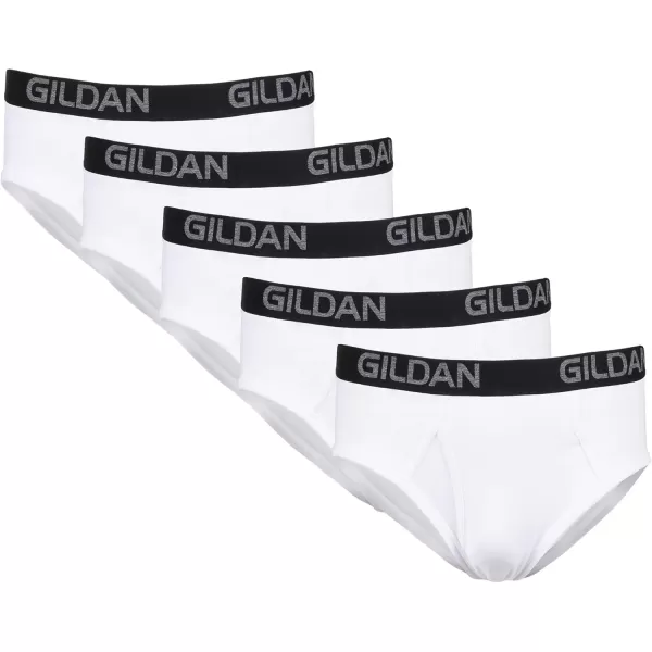 imageGildan Mens Cotton Stretch BriefArtic White 5pack