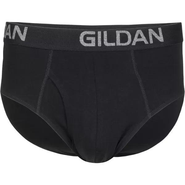imageGildan Mens Cotton Stretch BriefBlack SootHeather Dark GreyGrey Flannel 5pack
