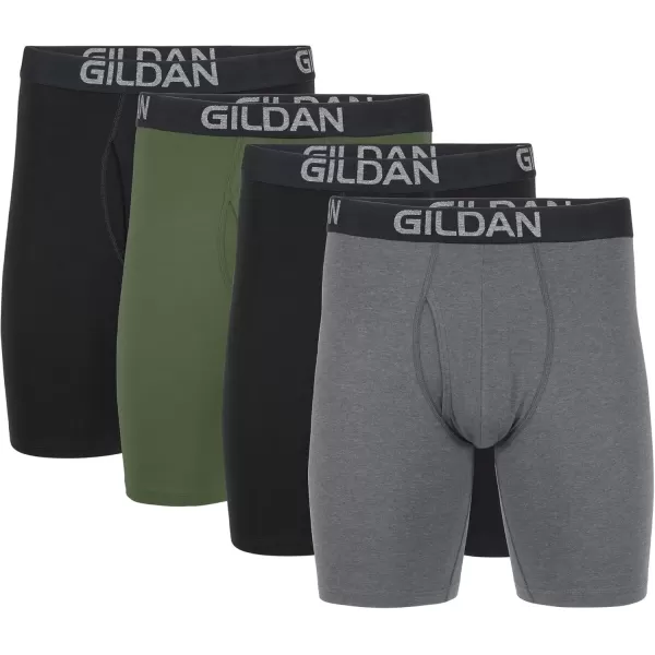 Black Soot/Heather Dark Grey/Green Midnight (4-pack  Long Leg)