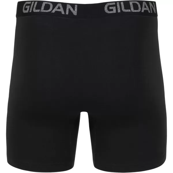 imageGildan Mens Underwear Cotton Stretch Boxer Briefs MultipackBlkHeather Dark GreyGreen Midnight 5pack  Regular Leg