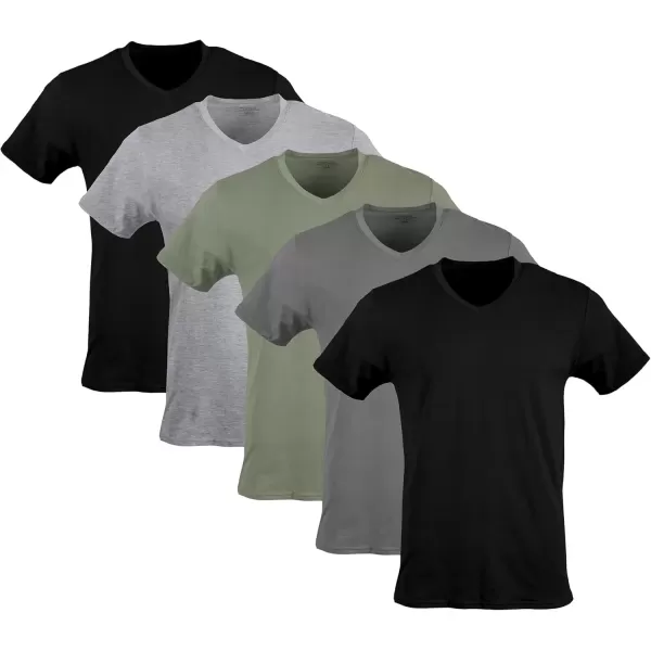 Black/Sport Grey/Charcoal/Military Green (5-pack)