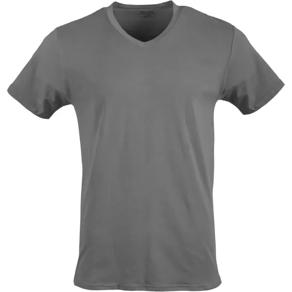 imageGildan Mens VNeck TShirts Multipack Style G1103NavyCharcoalCardinal Red 5pack