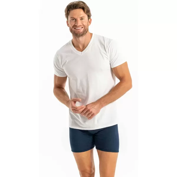 imageGildan Mens VNeck TShirts Multipack Style G1103White 6pack