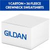 imageGildan Unisex Adult Fleece Crewneck Sweatshirt Style G18000 MultipackAsh 36pack