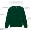 imageGildan Unisex Adult Fleece Crewneck Sweatshirt Style G18000 MultipackForest Green 1pack