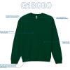 imageGildan Unisex Adult Fleece Crewneck Sweatshirt Style G18000 MultipackForest Green 36pack