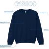 imageGildan Unisex Adult Fleece Crewneck Sweatshirt Style G18000 MultipackNavy 1pack