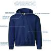 imageGildan Unisex Adult Fleece Hoodie Sweatshirt Style G18500 MultipackNavy  Case of 24