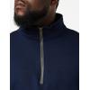 imageGildan Unisex Adult Fleece QuarterZip Cadet Collar Sweatshirt Style G18800Navy