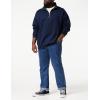 imageGildan Unisex Adult Fleece QuarterZip Cadet Collar Sweatshirt Style G18800Navy