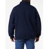 imageGildan Unisex Adult Fleece QuarterZip Cadet Collar Sweatshirt Style G18800Navy