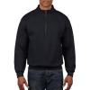 imageGildan Unisex Adult Fleece QuarterZip Cadet Collar Sweatshirt Style G18800Black