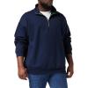 imageGildan Unisex Adult Fleece QuarterZip Cadet Collar Sweatshirt Style G18800Navy
