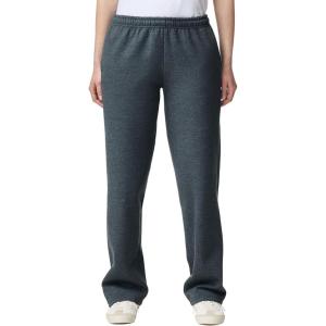 imageGildan Adult Fleece Open Bottom Sweatpants with Pockets Style G18300Dark Heather