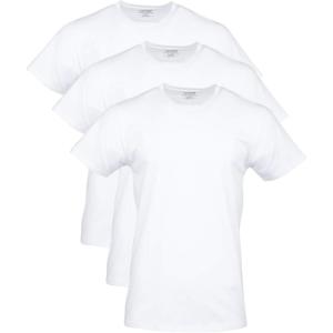 imageGildan Mens Cotton Stretch TShirts MultipackArtic White Crew 3pack