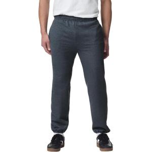 imageGildan Unisex Adult Fleece Elastic Bottom Sweatpants with Pockets Style G18100Dark Heather
