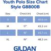 imageGildan Kids DryBlend Short Sleeve Polo Style G8800b 3PackLight Blue