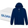 imageGildan Unisex adult Fleece Zip Hoodie Sweatshirt Style G18600 MultipackNavy 24pack