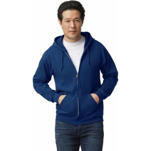 imageGildan Unisex adult Fleece Zip Hoodie Sweatshirt Style G18600 MultipackNavy 1pack