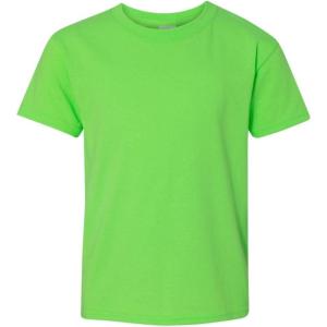 imageGildan Youth Heavy Cotton TShirt Style G5000B 2PackElectric Green