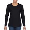 imageGildan Womens Heavy Cotton Long Sleeve TShirt 2PackBlack