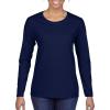 imageGildan Womens Heavy Cotton Long Sleeve TShirt 2PackNavy